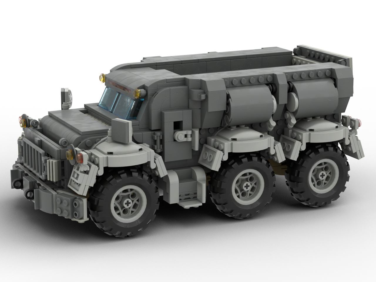 Beefy LEGO three-axle truck